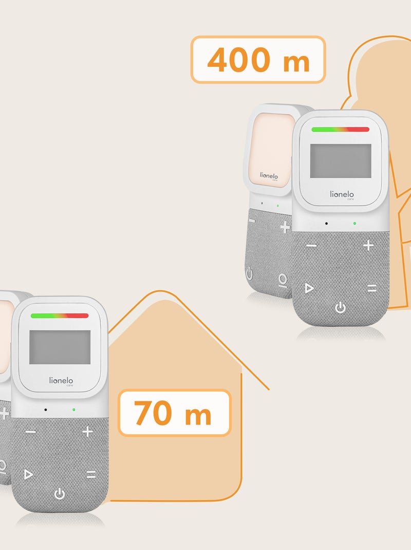 Babyphone audio LIONELO Babyline 2.3 - Communication bidirectionnelle - 10h sans fil - Température Blanc - Kiabi