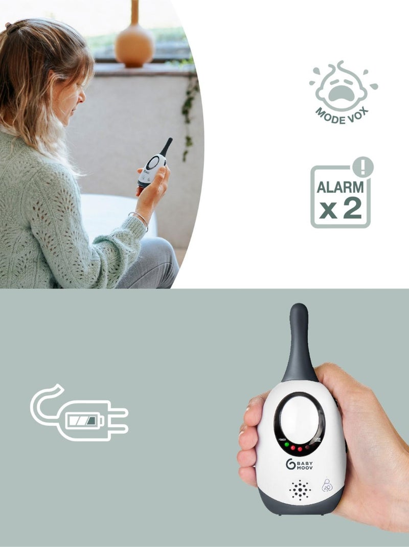 Babyphone Audio portée 300m Simply Care 'Babymoov' Blanc - Kiabi