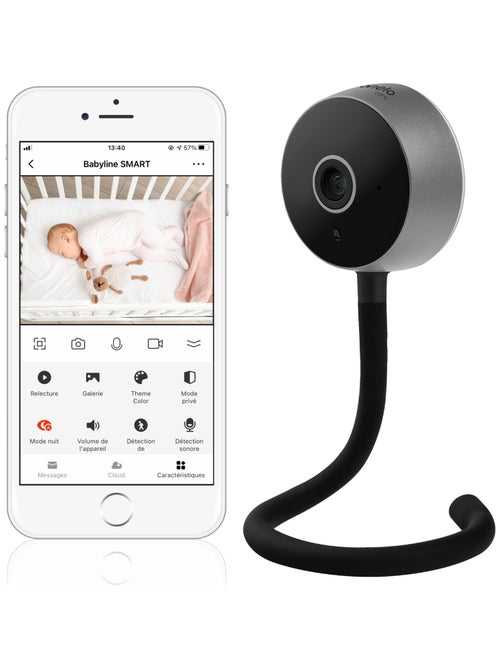 Babyphone LIONELO Babyline Smart - HD - WiFi - Audio Bidirectionnel - Vision nocturne - USB - Kiabi
