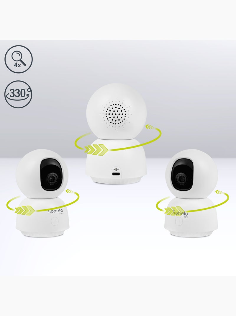 Babyphone LIONELO Babyline View - HD - Audio Bidirectionnel - Vision nocturne Blanc Vert Noir - Kiabi