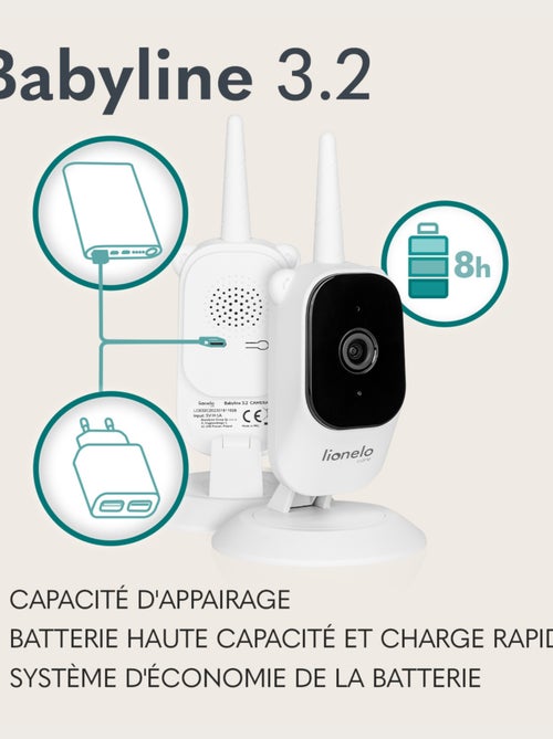 Babyphone sans fil avec fixation LIONELO Babyline 3.2 - Communication bidirectionnelle - Kiabi