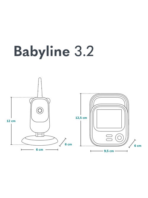 Babyphone sans fil avec fixation LIONELO Babyline 3.2 - Communication bidirectionnelle - Kiabi