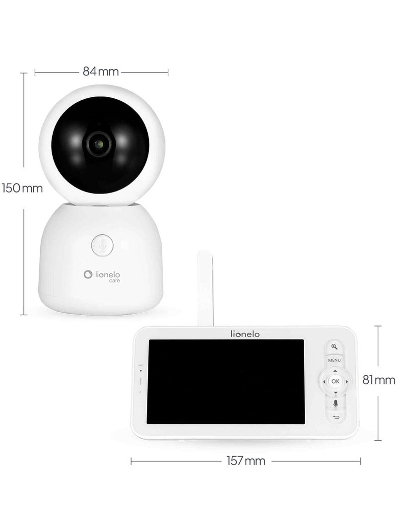 Babyphone sans fil LIONELO Babyline 9.2 AI - Détection tête couverte - Moniteur - Application mobile Blanc - Kiabi
