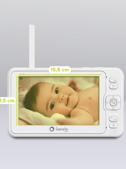Babyphone video 360° - LIONELO Babyline 8.3 - Communication bidirectionnelle - Vision nocturne - Kiabi