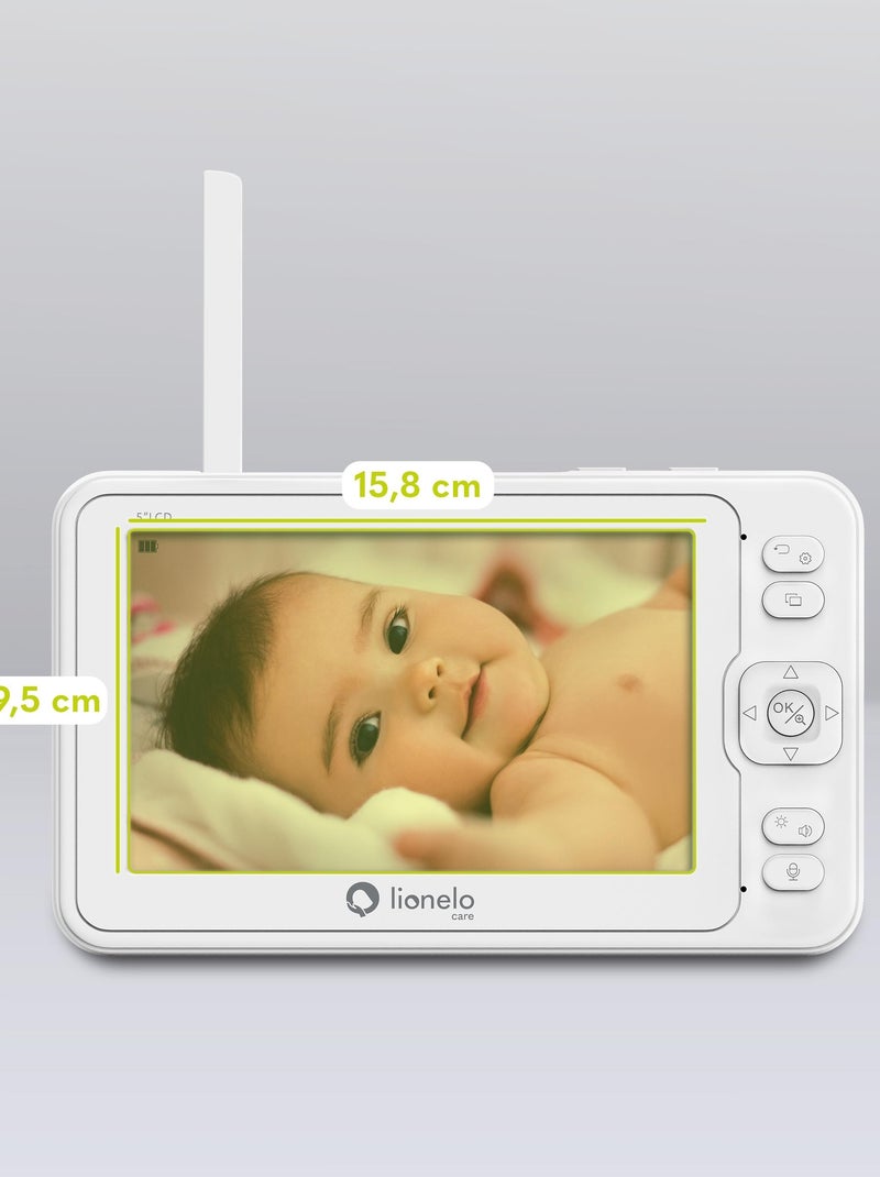 Babyphone video 360° - LIONELO Babyline 8.3 - Communication bidirectionnelle - Vision nocturne Blanc Blanc Blanc - Kiabi
