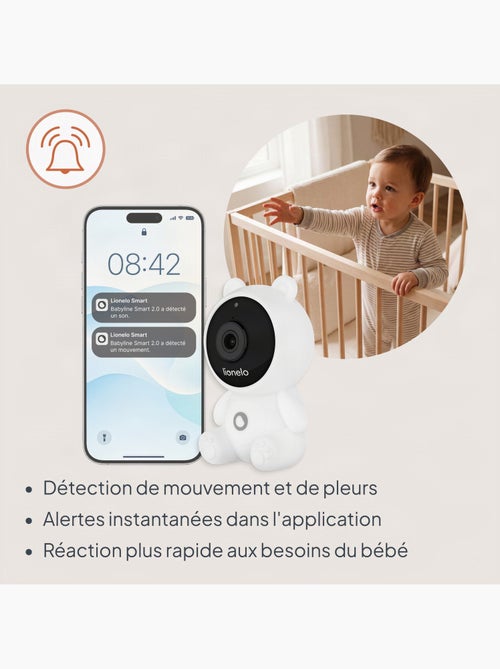Babyphone vidéo lionelo babyline 2.0 - wifi - audio bidirectionnel - vision nocturne - berceuses - Kiabi Babyphone vidéo lionelo babyline 2.0 - wifi - audio bidirectionnel - vision nocturne - berceuses - Kiabi