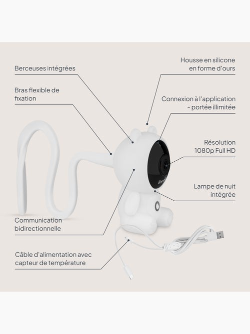 Babyphone vidéo lionelo babyline 2.0 - wifi - audio bidirectionnel - vision nocturne - berceuses - Kiabi Babyphone vidéo lionelo babyline 2.0 - wifi - audio bidirectionnel - vision nocturne - berceuses - Kiabi