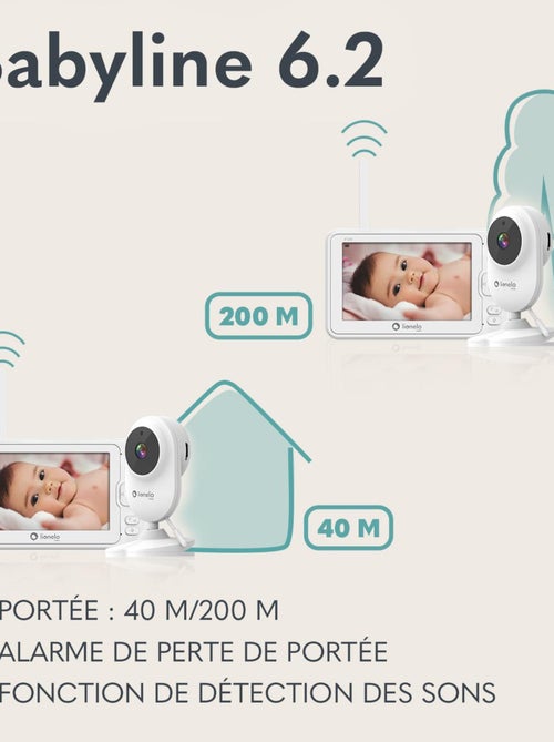 Babyphone vidéo LIONELO Babyline 6.2 - FullHD - Communication bidirectionnelle - Sans fil - Kiabi Babyphone vidéo LIONELO Babyline 6.2 - FullHD - Communication bidirectionnelle - Sans fil - Kiabi