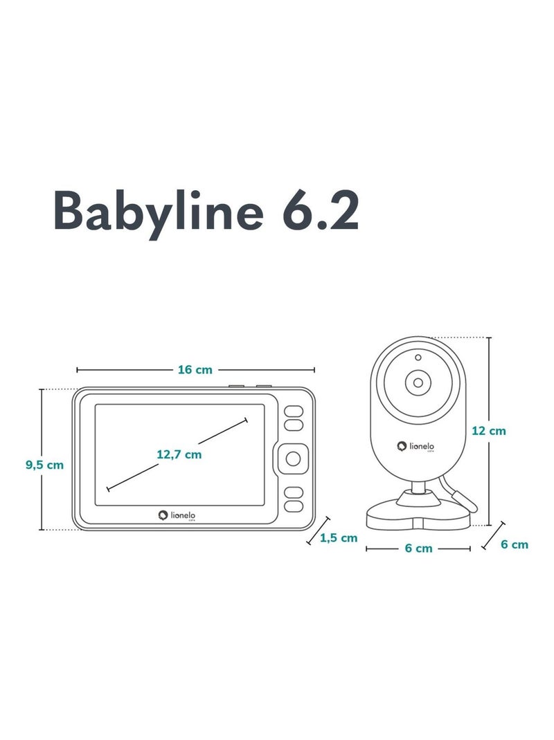 Babyphone vidéo LIONELO Babyline 6.2 - FullHD - Communication bidirectionnelle - Sans fil Beige/Blanc - Kiabi