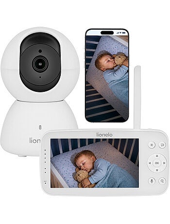 Babyphone vidéo LIONELO Babyline 8.4 - Moniteur - Application mobile - Portee 300 m