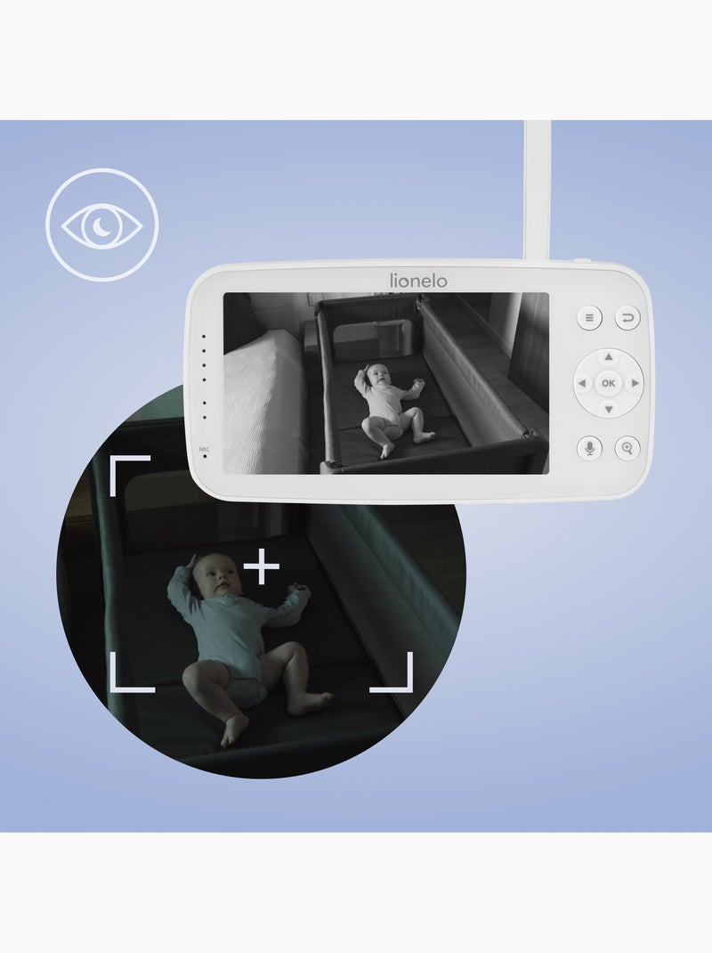 Babyphone vidéo LIONELO Babyline 8.4 - Moniteur - Application mobile - Portee 300 m Blanc - Kiabi