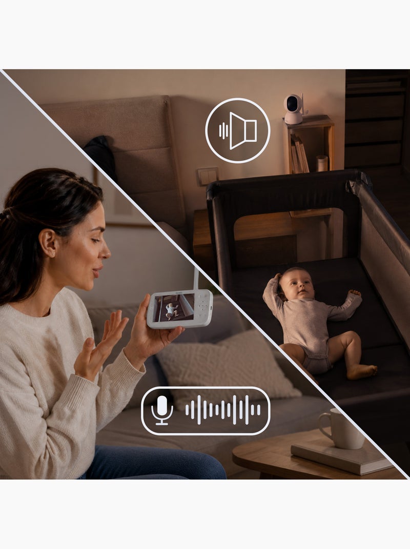 Babyphone vidéo LIONELO Babyline 8.4 - Moniteur - Application mobile - Portee 300 m Blanc - Kiabi