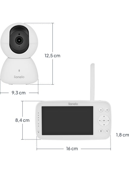 Babyphone vidéo LIONELO Babyline 8.4 - Moniteur - Application mobile - Portee 300 m - Kiabi Babyphone vidéo LIONELO Babyline 8.4 - Moniteur - Application mobile - Portee 300 m - Kiabi