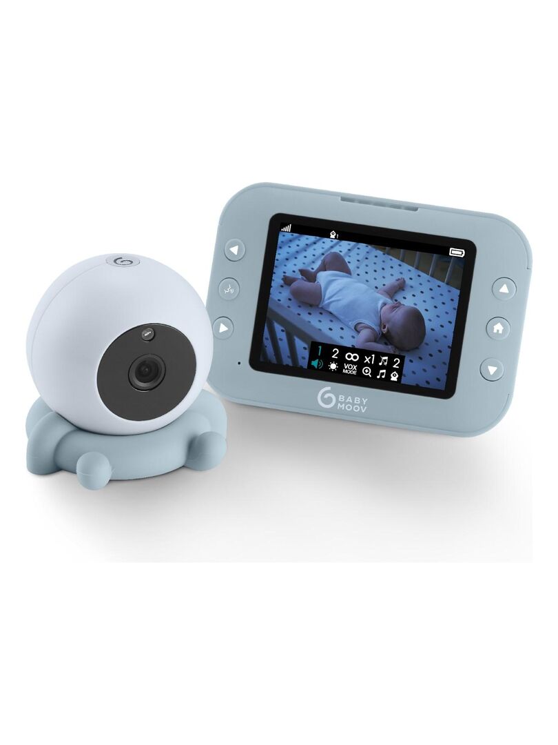 Babyphone vidéo nomade, grand écran, rechargeable Yoo Roll 'Babymoov' -  Bleu clair - Kiabi - 129.90€