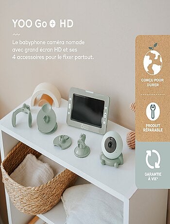 Babyphone vidéo nomade rechargeable yoo go+ hd 'babymoov'