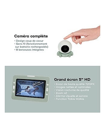 Babyphone vidéo nomade rechargeable yoo go+ hd 'babymoov'