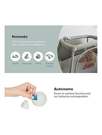 Babyphone vidéo nomade rechargeable yoo go+ hd 'babymoov'