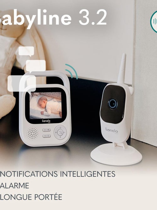 Babyphone vidéo sans fil - LIONELO Babyline 3.2 - Communication bidirectionnelle - Vision Nocturne - Kiabi