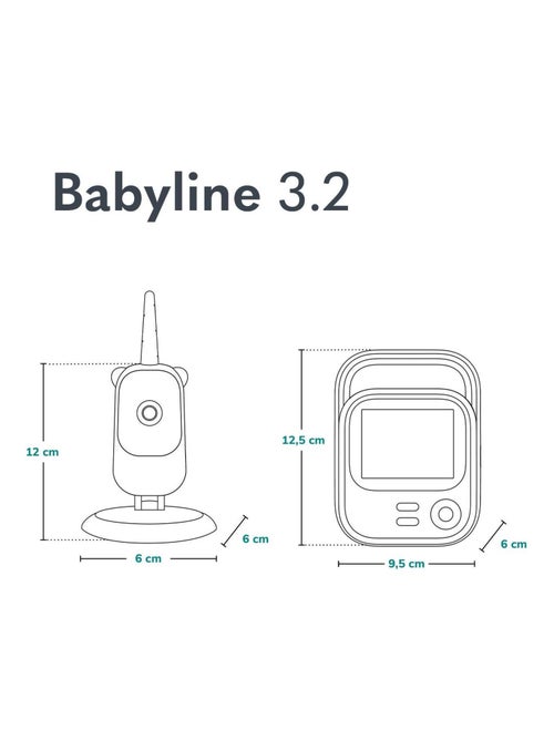 Babyphone vidéo sans fil - LIONELO Babyline 3.2 - Communication bidirectionnelle - Vision Nocturne - Kiabi