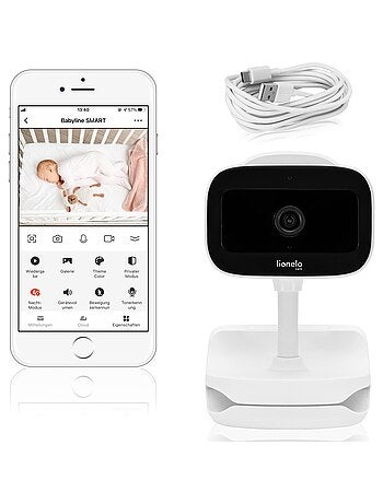 Babyphone vidéo sans fil - LIONELO Babyline Go - Jusqu'à 5 heures -  Clip de fixation