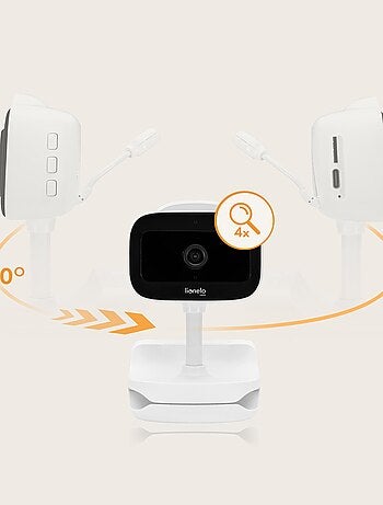 Babyphone vidéo sans fil - LIONELO Babyline Go - Jusqu'à 5 heures - Clip de fixation