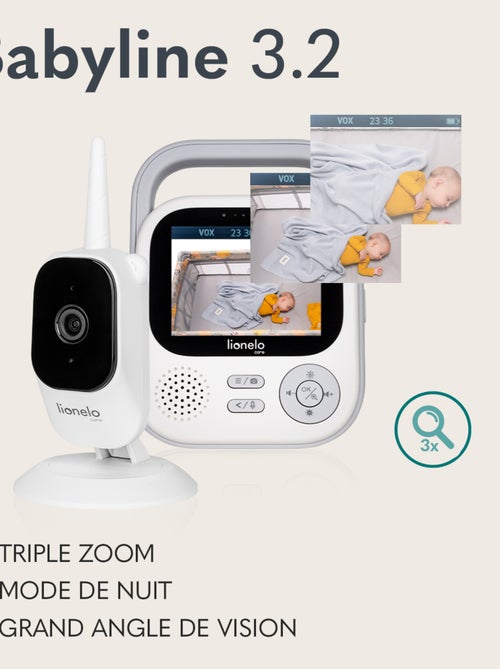 Babyphone vidéo sans fil LIONELO Babyline 3.2 - 2 x Caméra - Vision Nocturne - Kiabi