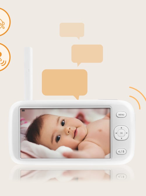 Babyphone vidéo sans fil LIONELO Babyline 9.1 - 8 heures d’autonomie - Rotation à 360° - Kiabi