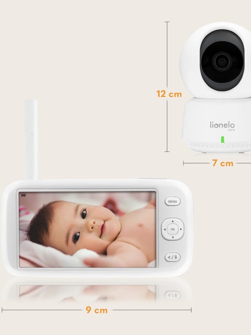 Babyphone vidéo sans fil LIONELO Babyline 9.1 - 8 heures d’autonomie - Rotation à 360° - Kiabi