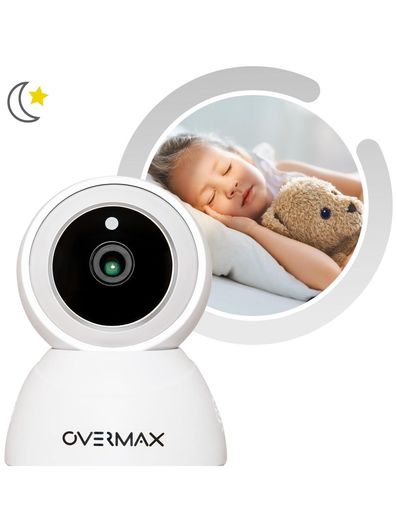 Babyphone vidéo sans fil OVERMAX Camspot 3.7 - WiFi - Full HD - Microphone et haut-parleur Blanc - Kiabi