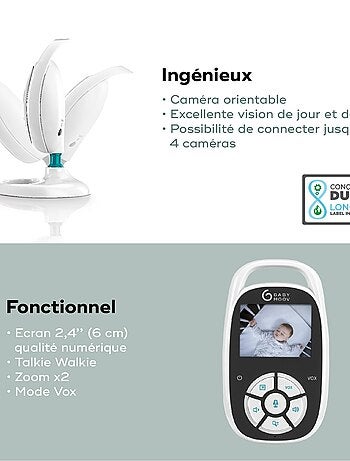 Support universel pour camera bébé, babyphone, moniteur, Flex - Monsieur  Bébé - Blanc - Kiabi - 15.90€