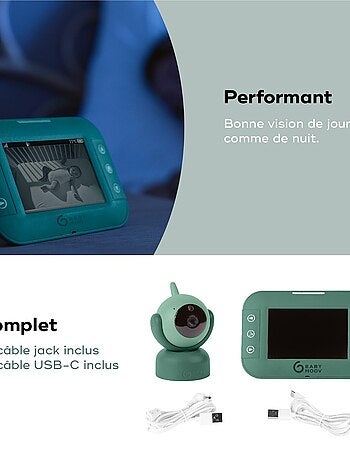 Babyphone vidéo Yoo Twist avec caméra rotative 'Babymoov'