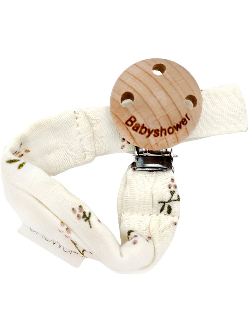 Babyshower - Attache sucette Wood Blanc - Kiabi