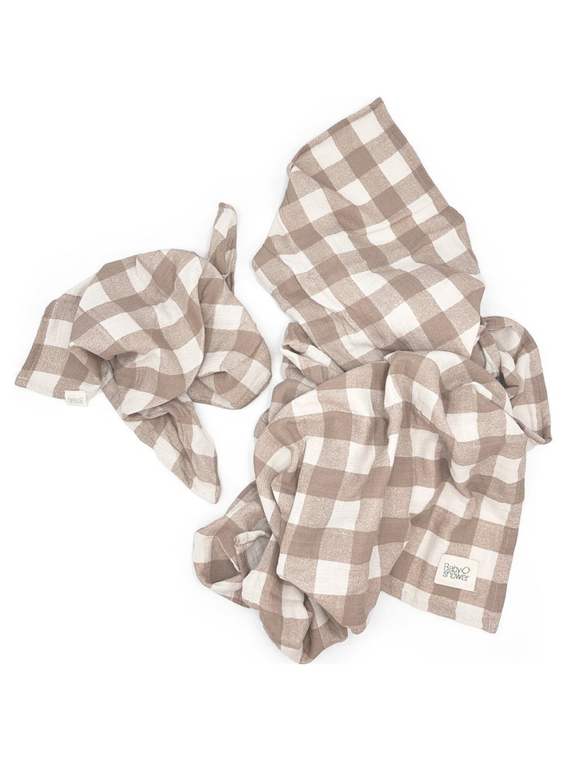 Babyshower - Lot de 2 langes Minimax Ecru - Kiabi