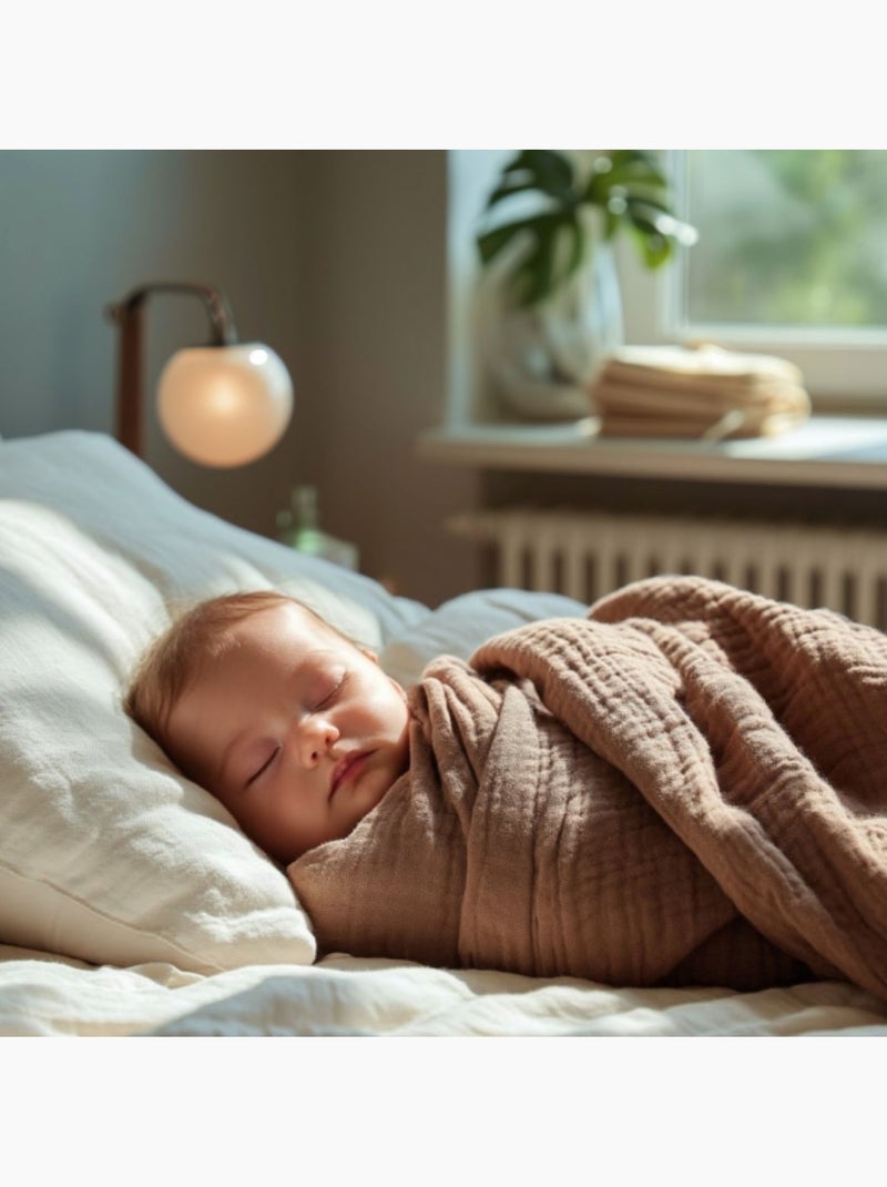Babyshower - lot de 2 langes minimax Marron - Kiabi