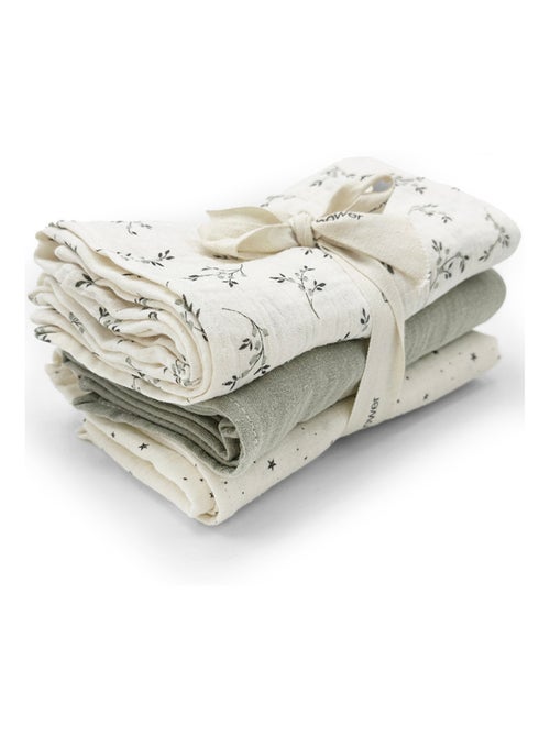 Babyshower - Lot de 3 langes - Kiabi Babyshower - Lot de 3 langes - Kiabi