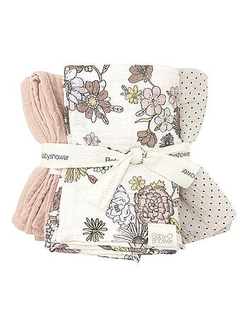 Babyshower - Lot de 3 langes