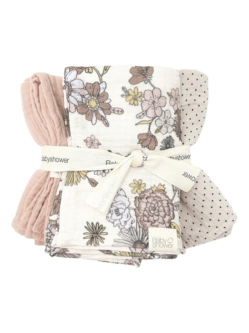 Babyshower - Lot de 3 langes - Kiabi