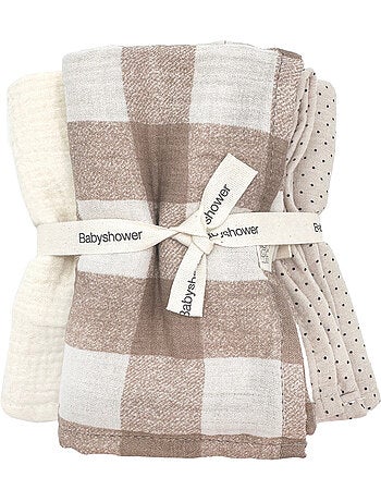 Babyshower - Lot de 3 langes