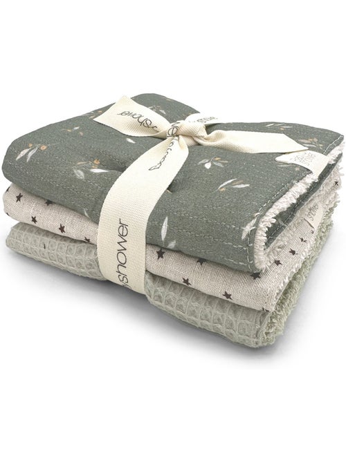 Babyshower - lot de 3 lingettes - Kiabi