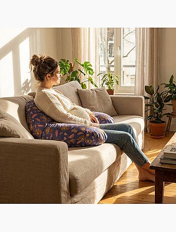 Babysom - Coussin de Maternité 3 en 1 : Grossesse, Allaitement & Repos Bébé Léopard