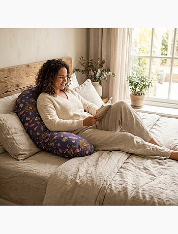 Babysom - Coussin de Maternité 3 en 1 : Grossesse, Allaitement & Repos Bébé Léopard