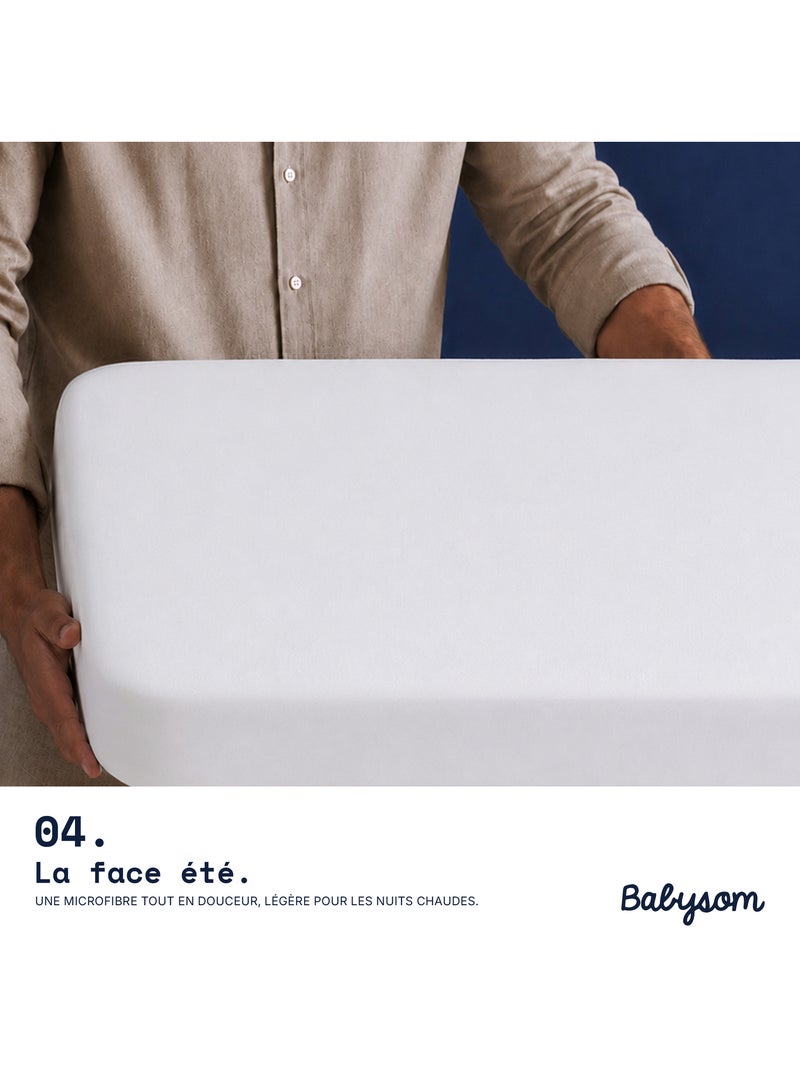 Babysom - matelas bébé climatisé 70x140 cm | épaisseur 14 cm | fabrication française Blanc - Kiabi