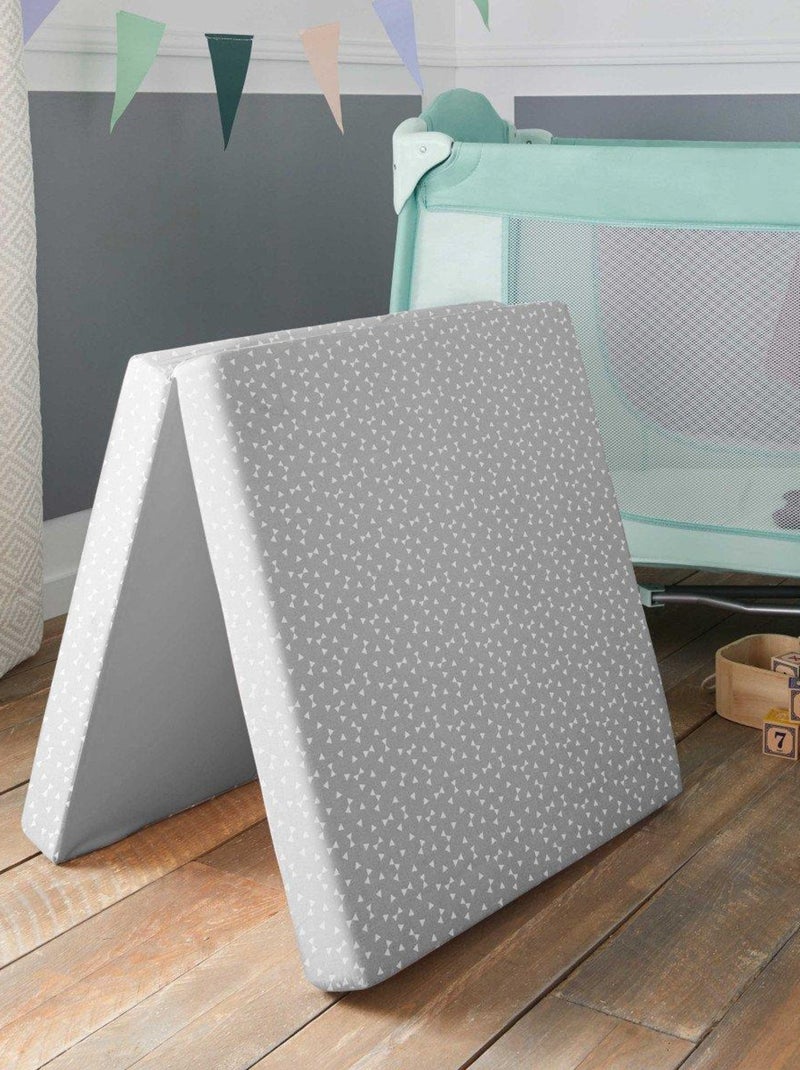 Babysom - Matelas Bébé Pliant de Voyage | 60x120 cm | Imperméable | Épaisseur 7 cm Blanc - Kiabi