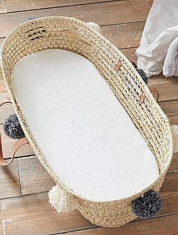 Babysom - Matelas de Couffin Bamboo | 72x32 cm | Épaisseur 4 cm | Déhoussable