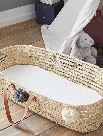 Babysom - Matelas de Couffin Bamboo | 72x32 cm | Épaisseur 4 cm | Déhoussable