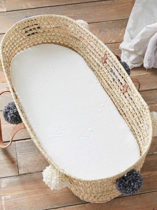 Babysom - Matelas de Couffin Bamboo | 72x32 cm | Épaisseur 4 cm | Déhoussable - Kiabi