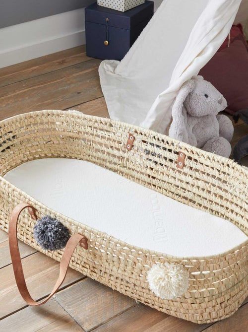 Babysom - Matelas de Couffin Bamboo | 72x32 cm | Épaisseur 4 cm | Déhoussable - Kiabi
