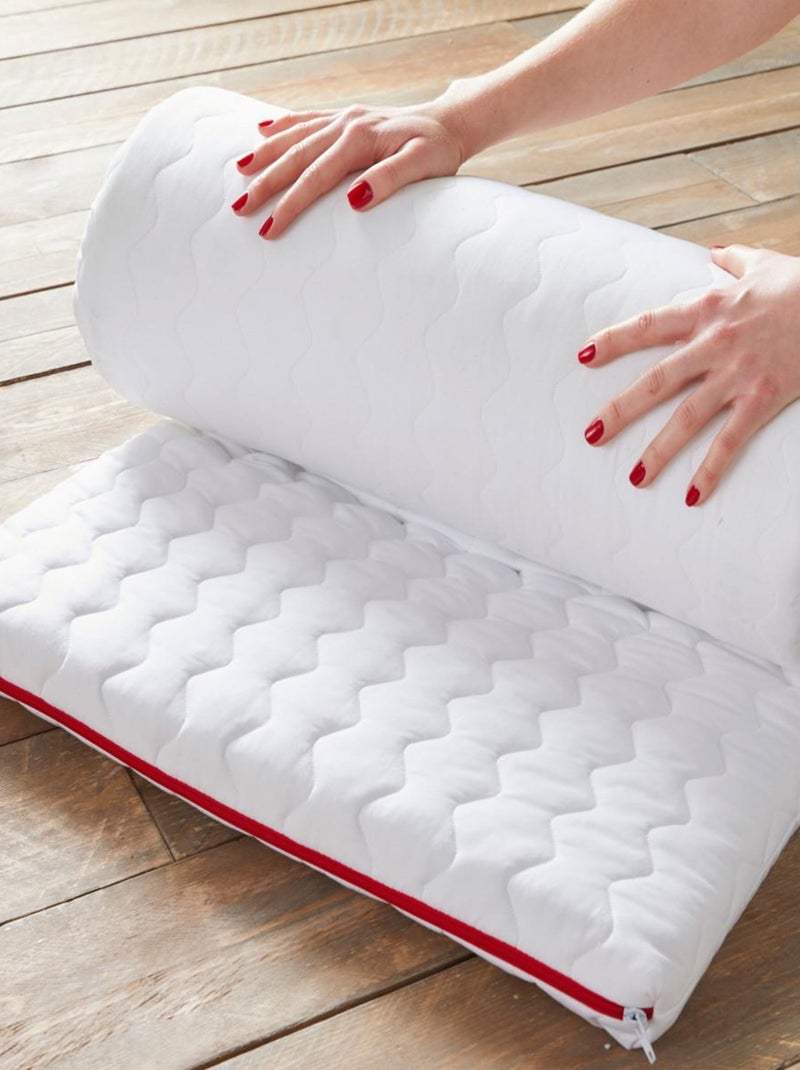 Babysom - Matelas de Voyage roulé pour Bébé 60x120 cm | Épaisseur 5 cm | Déhoussable Blanc - Kiabi