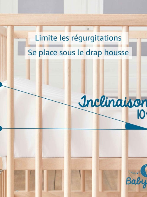 Babysom - Plan incliné Ventilé | 60x35 cm | Inclinateur 10° | Fabrication française - Kiabi
