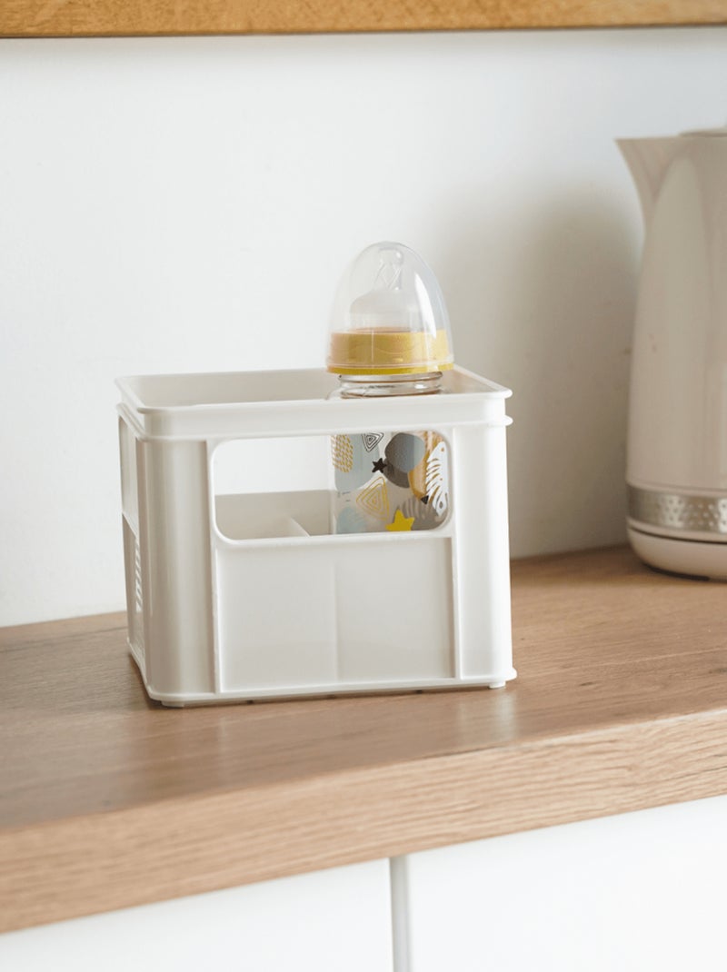 Bac à 4 gros biberons Gris - Kiabi